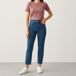 Everlane The Original Cheeky Jean Blue Cropped High Rise 26